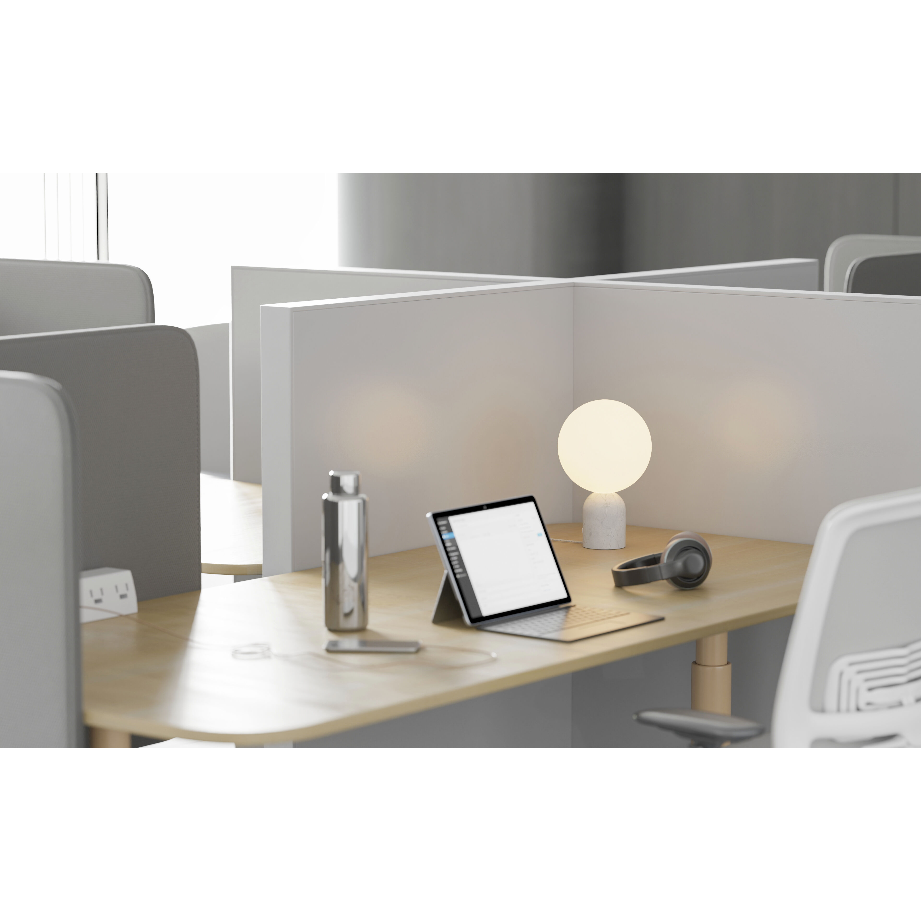 Dude 12.65 inch 7 watt Carrara White Table Lamp Portable Light